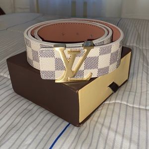 Men’s Cream Louis Vuitton Belt